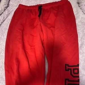 Red Victoria Secret Pink Sweatpants